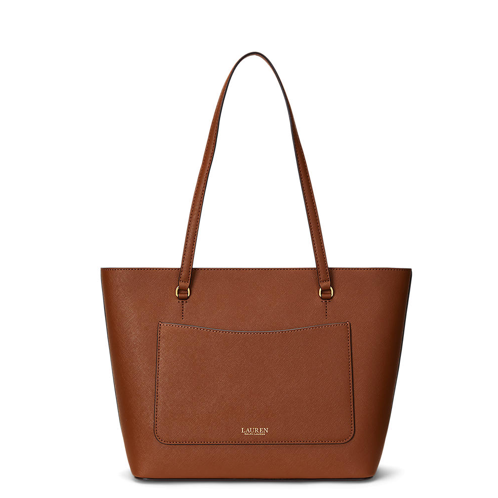 Lauren Ralph Lauren Crosshatch Leather Medium Karly Tote